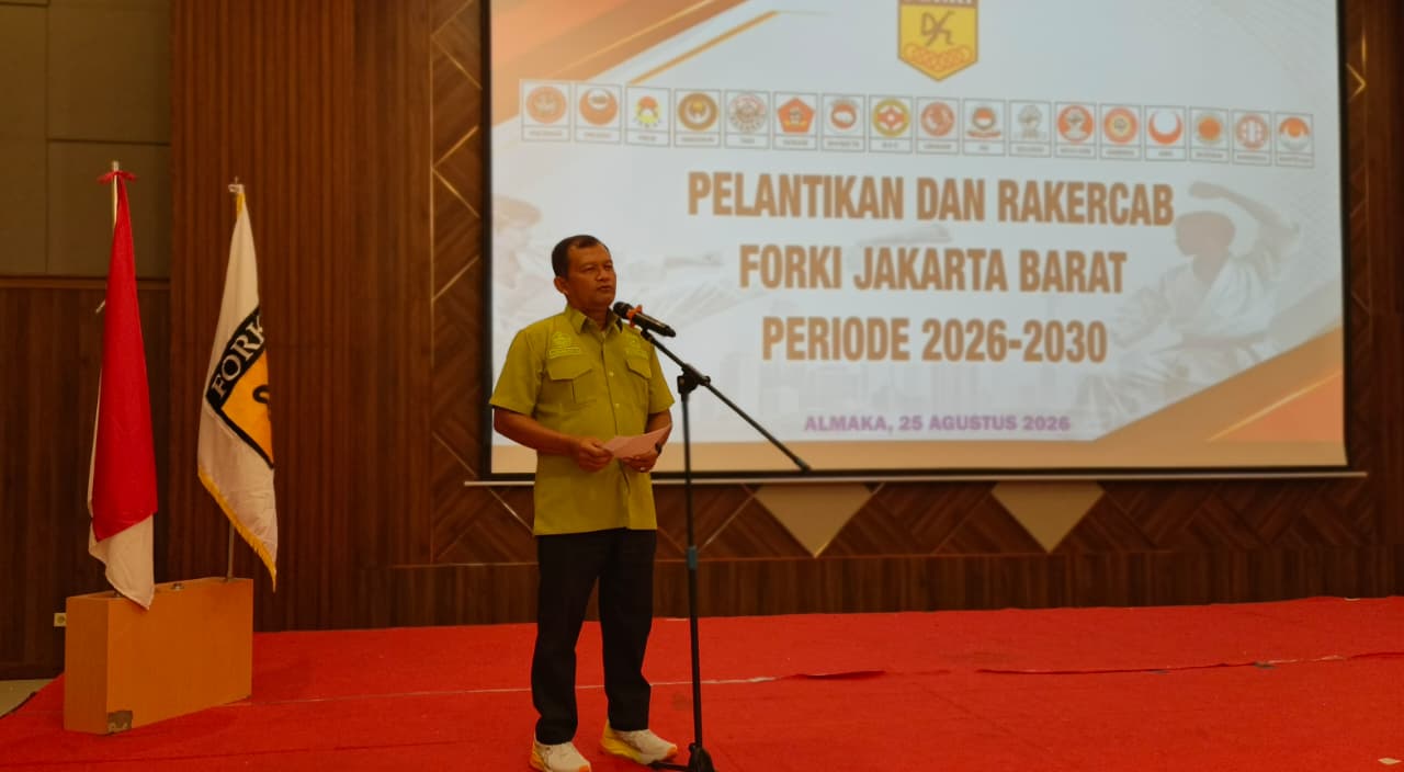 Ketua Umum FORKI DKI Jakarta, Herianto Syahputra Lantik Pengurus FORKI Jakarta Barat Periode 2026–2030